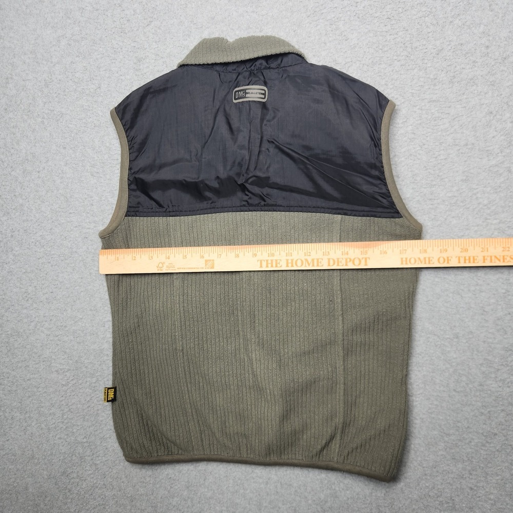 VINTAGE Doc Martens Vest Medium Green Black Technical‎ Fleece Pile Gilet Zip Y2K - Picture 11 of 12